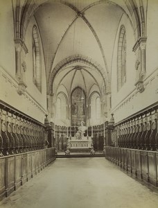 France Grande Chartreuse Canteen & Church Choir Altar 2 Old Photos 1890