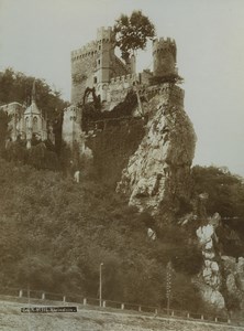 Germany Rheinstein Castle & Erhenfels Castle Mouse Tower 2 Old Photos 1890