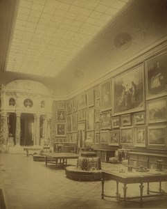 France Chateau de Chantilly castle gallery of paintings Old Photo Chalot 1885