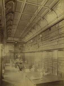 France Chateau de Chantilly castle Library Old Photo Chalot 1885