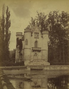 France Chateau de la Reine Blanche Chantilly castle Old Photo Chalot 1885