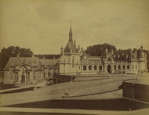 France Chateau de Chantilly castle Façade Old Photo Chalot 1885