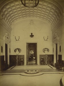 France Chateau de Chantilly castle interior Old Photo Chalot 1885