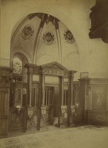 France Chateau de Chantilly castle Chapel Altar Old Photo Chalot 1885