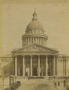 France Paris Pantheon Horse carriages Old Photo Neurdein 1900