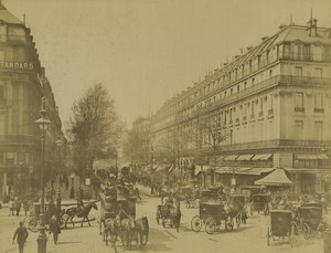 France Paris boulevard des Capucines Horse carriages Old Photo Neurdein 1900