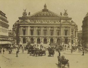 France Paris Opera Horse cabs Omnibus Old Photo Neurdein 1900
