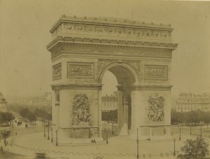 France Paris Arc de Triomphe Arch Old Photo Neurdein 1900