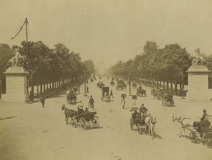 France Paris Avenue des Champs-Elysees Horse carriages Old Photo Neurdein 1900