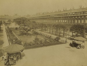 France Paris Palais Royal palace Kiosk Shops Trees Old Photo Neurdein 1900