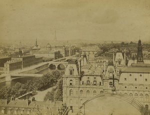 France Paris Seven Bridges Perspective Eiffel Tower Old Photo Neurdein 1900