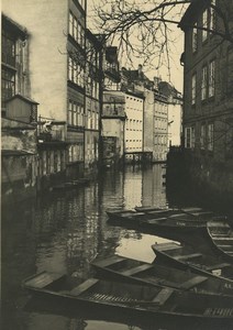 Czech Republic Prague Ostrov Kampa Canal Boats Old Photo 1935