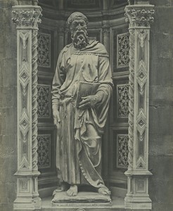 Italy Firenze Orsanmichele S. Marco from Donatello Old Photo Brogi 1900