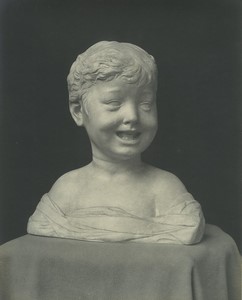 Italy Firenze Museum Boy chest from Donatello Old Photo Brogi 1900