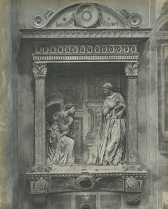 Italy Firenze S. Croce Church Sculptur of Donatello Painter Old Photo Brogi 1900