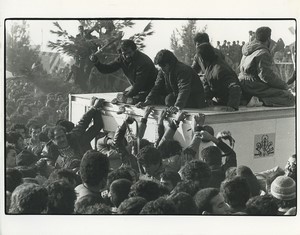 Iran Teheran Ayatollah Khomeiny arrival Iranian revolution Press Photo 1979