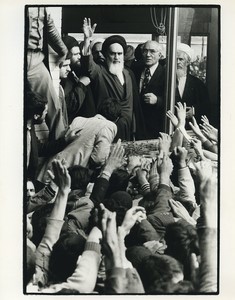 Iran Teheran Ayatollah Khomeiny arrival Iranian revolution Press Photo 1979