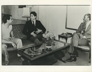 Egypt Cairo Reza Pahlavi & Anouar el Sadate Press Photo 1980, march 26