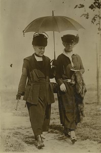 USA New York Mrs Andrew Carnegie & her niece Old Press Photo 1920's