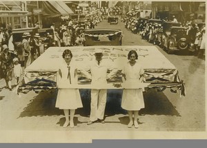 USA Oregon Lebanon largest strawberry short cake Record Old Press Photo 1931