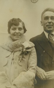 USA Feature writer Captain W H. Wells & his wife Jane Dixon Press Photo 1927