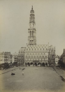 France Arras City Hall Old photo Voelcker 1882 #2