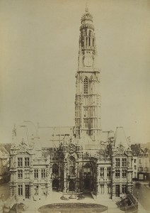 France Arras City Hall Old photo Voelcker 1882 #1