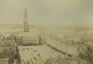 France Arras Belfry City Hall Old Voelcker photo 1882