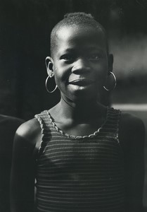 Ivory Coast Godoufouma Young Girl Portrait Old Photo Defossez 1970's