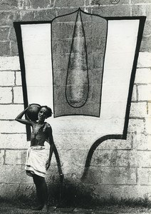 India Portrait Study Street Scene Graffiti Old Photo Defossez 1970's