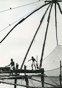 India Fishermen Portrait Study Seaside Old Photo Defossez 1970's