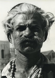 India Man Portrait study Old Photo Defossez 1970's