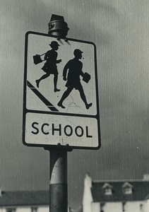 Scotland Skye Kyleakin School sign Old Photo Defossez 1970's