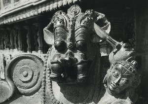 India Temple Sculpture Study Old Photo Defossez 1970's
