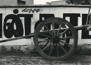 India Wooden Cart Wheel study Old Photo Defossez 1970's