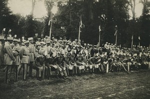 France Saint Cyr Military School Review Maneuvers Spectators Old Photo 1927