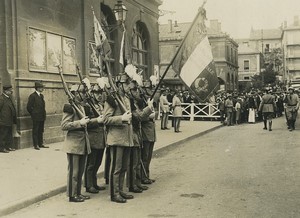 France Vosges Nancy Saint Cyr Military School Flags Old Photo 1926 #1