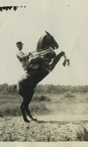 Germany Sankt Goar Lieutenant Delatere Horse riding Old Photo 1921