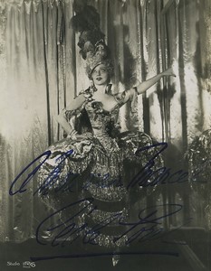 French Actress Cecile Sorel Autograph Old Photo Iris 1925