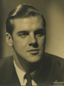 French Actor Johnny Hess Old Photo Harcourt 1940