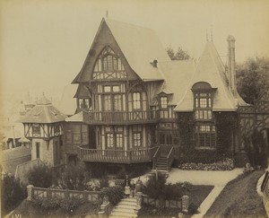 France Etretat Villa Architect Huchon Old Photo Albert Levy 1890