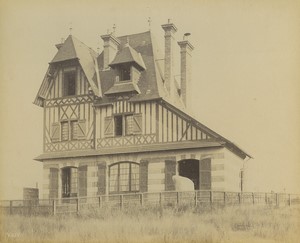 France Tourgeville Villa Architect Singery Old Photo Albert Levy 1890