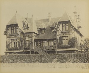 France Deauville Villa la Hutte Architect Saintain Old Photo Albert Levy 1890