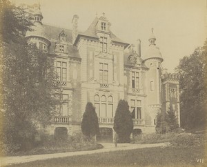 France Castle near Houlgate Architect Pelefresne Old Photo Albert Levy 1890 #1