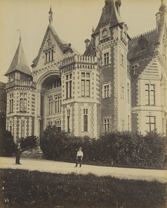 France Castle near Houlgate Architect Pelefresne Old Photo Albert Levy 1890 #2