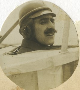 France Early Aviation Edouard Nieuport Portrait Old Photo 1910