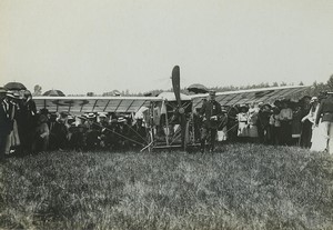 France Jaubertes Aviation Airfield inauguration by Lt de Malherbe old Photo 1913