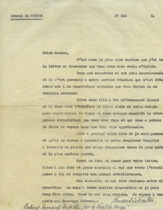 Aviation Tanganyika accident Finat de Forges 1935 Arnaud de Pontac Typed Letter