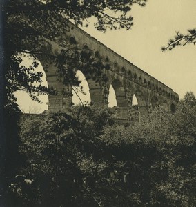 France Pont du Gard Bridge Old Amateur Photo 1947 #2