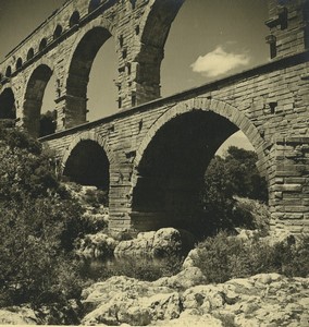 France Pont du Gard Bridge Old Amateur Photo 1947 #5
